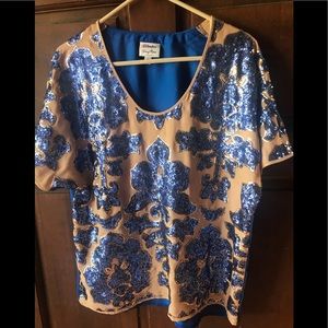 Gorgeous Tracy Reese Sequined Blouse L